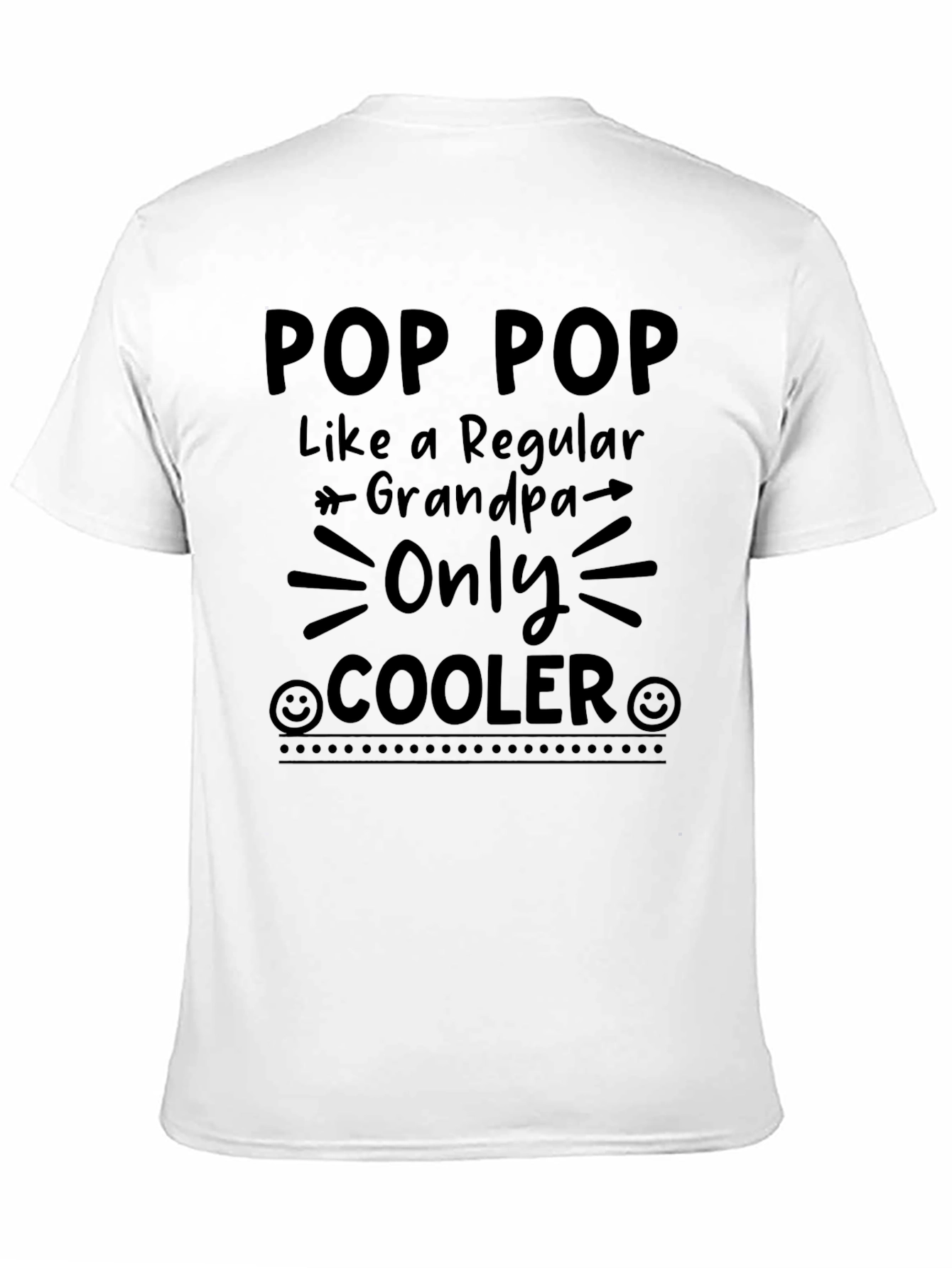 Pop Pop Cooler Black T-Shirt Grandpa Gift