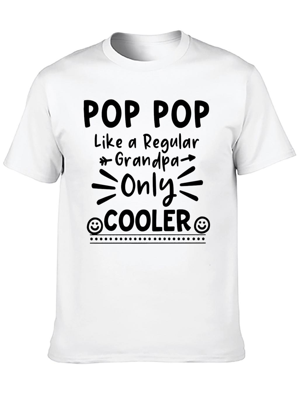 Pop Pop Cooler Black T-Shirt Grandpa Gift