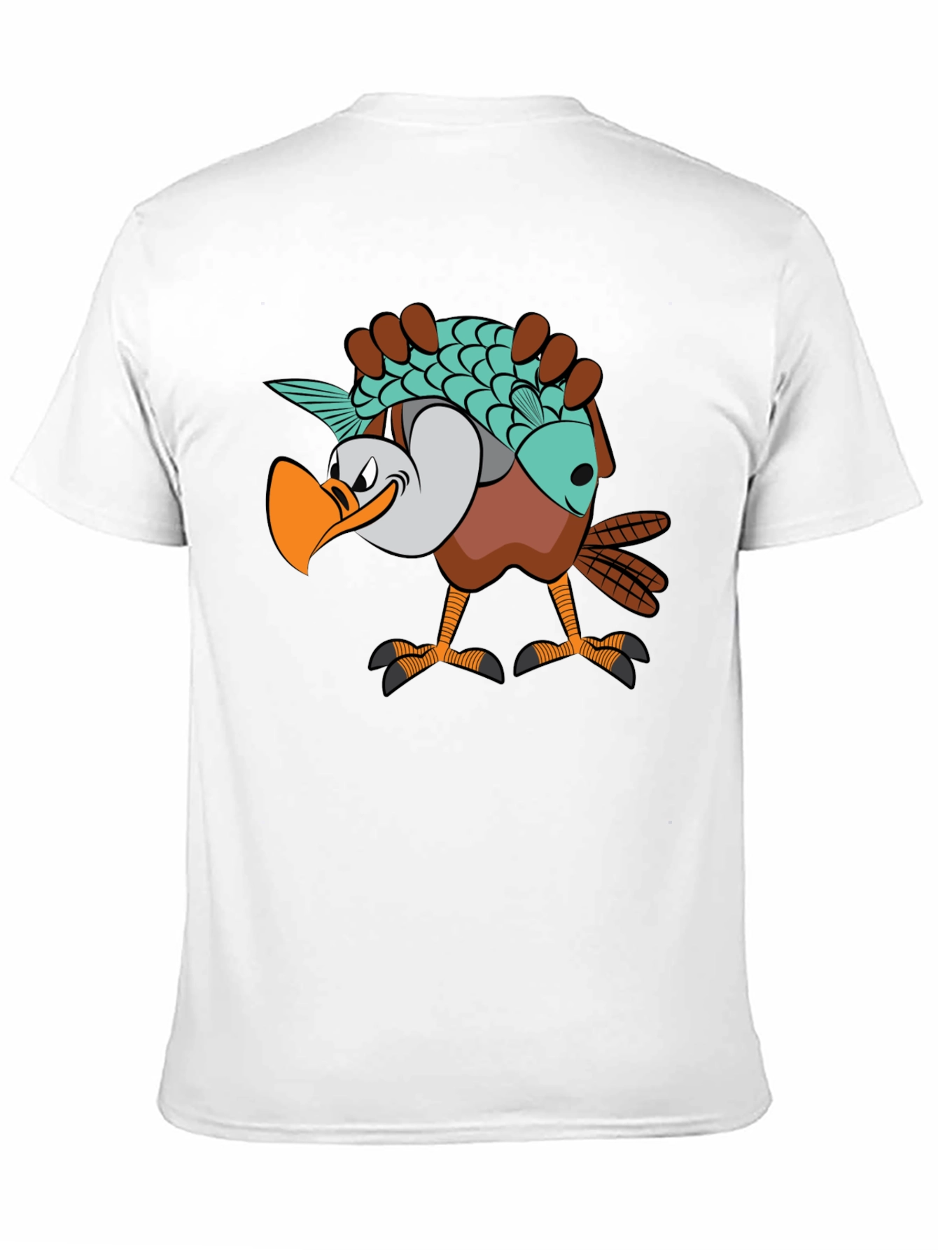 Funny Eagle Carrying Fish Graphic T-Shirt