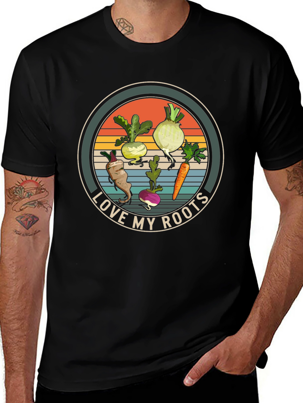 Love My Roots Graphic T-Shirt - Black Cotton Tee