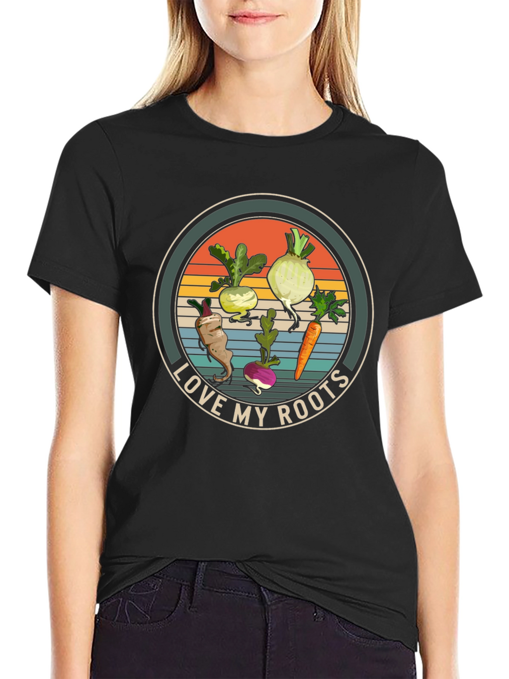 Love My Roots Graphic T-Shirt - Black Cotton Tee