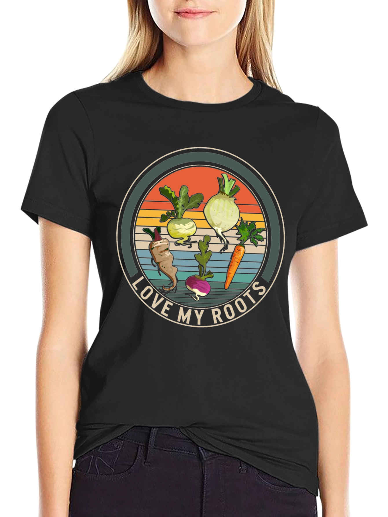 Love My Roots Graphic T-Shirt - Black Cotton Tee