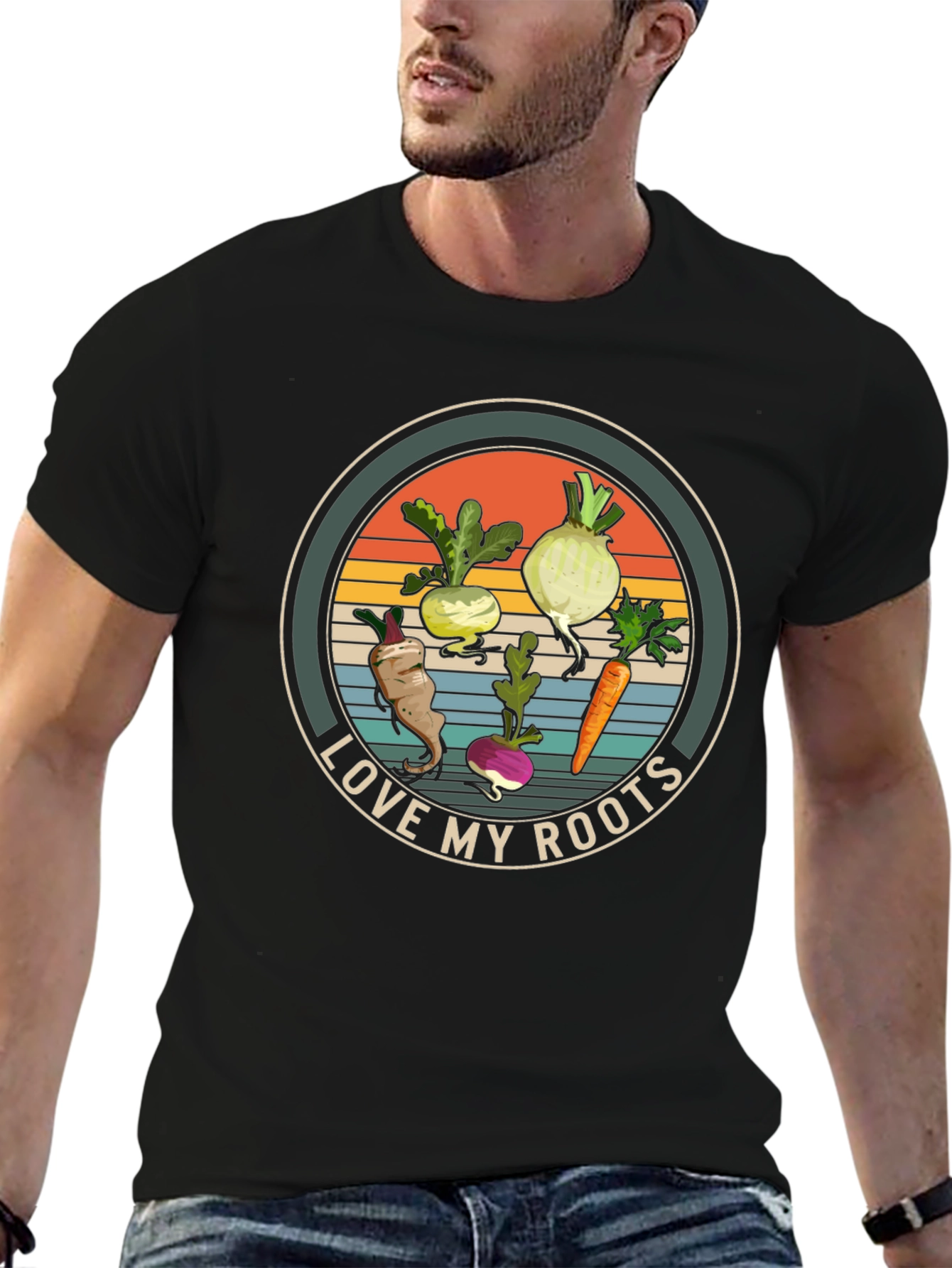 Love My Roots Graphic T-Shirt - Black Cotton Tee