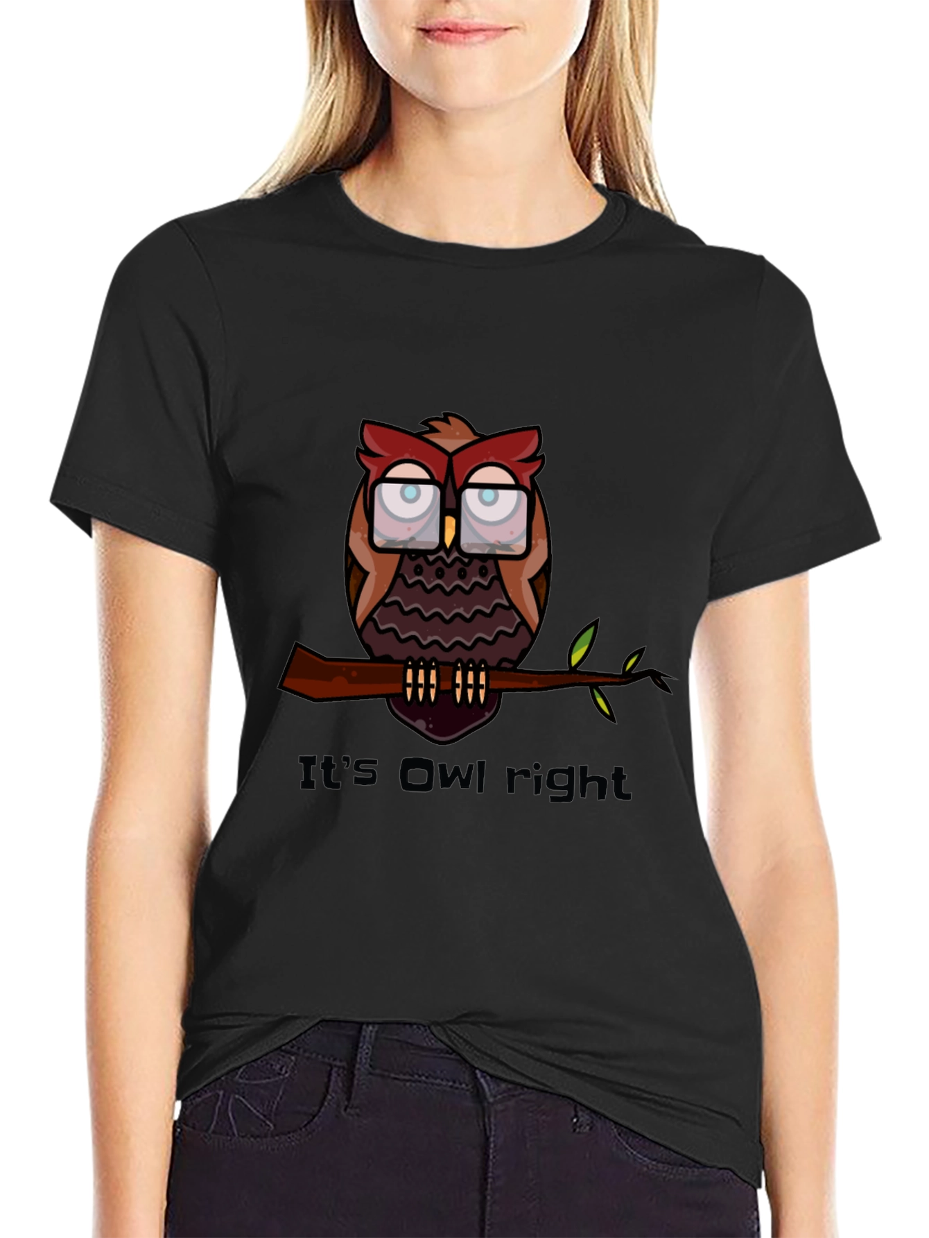 Its Owl Right T-Shirt - Funny Owl Graphic Tee