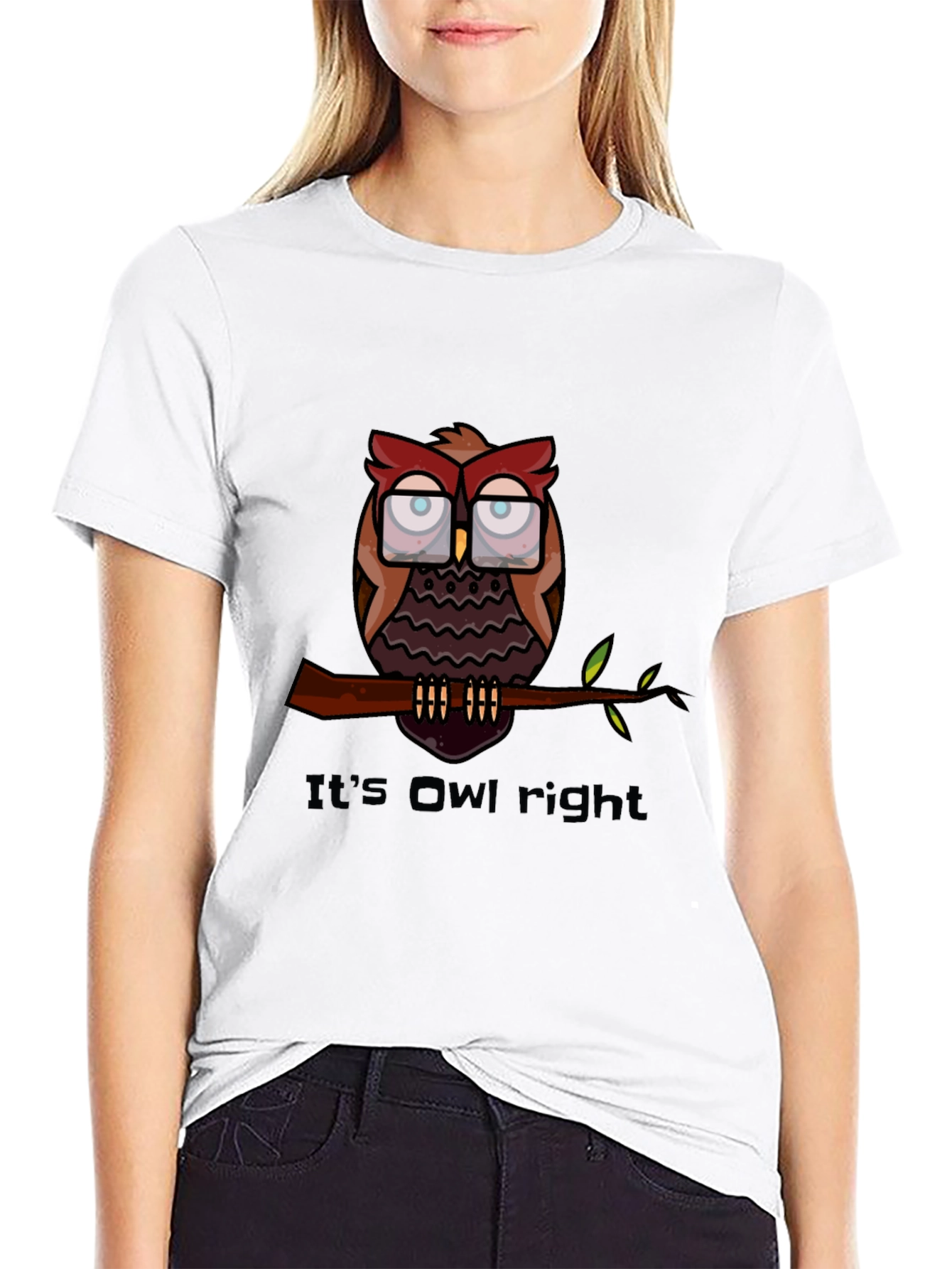 Its Owl Right T-Shirt - Funny Owl Graphic Tee