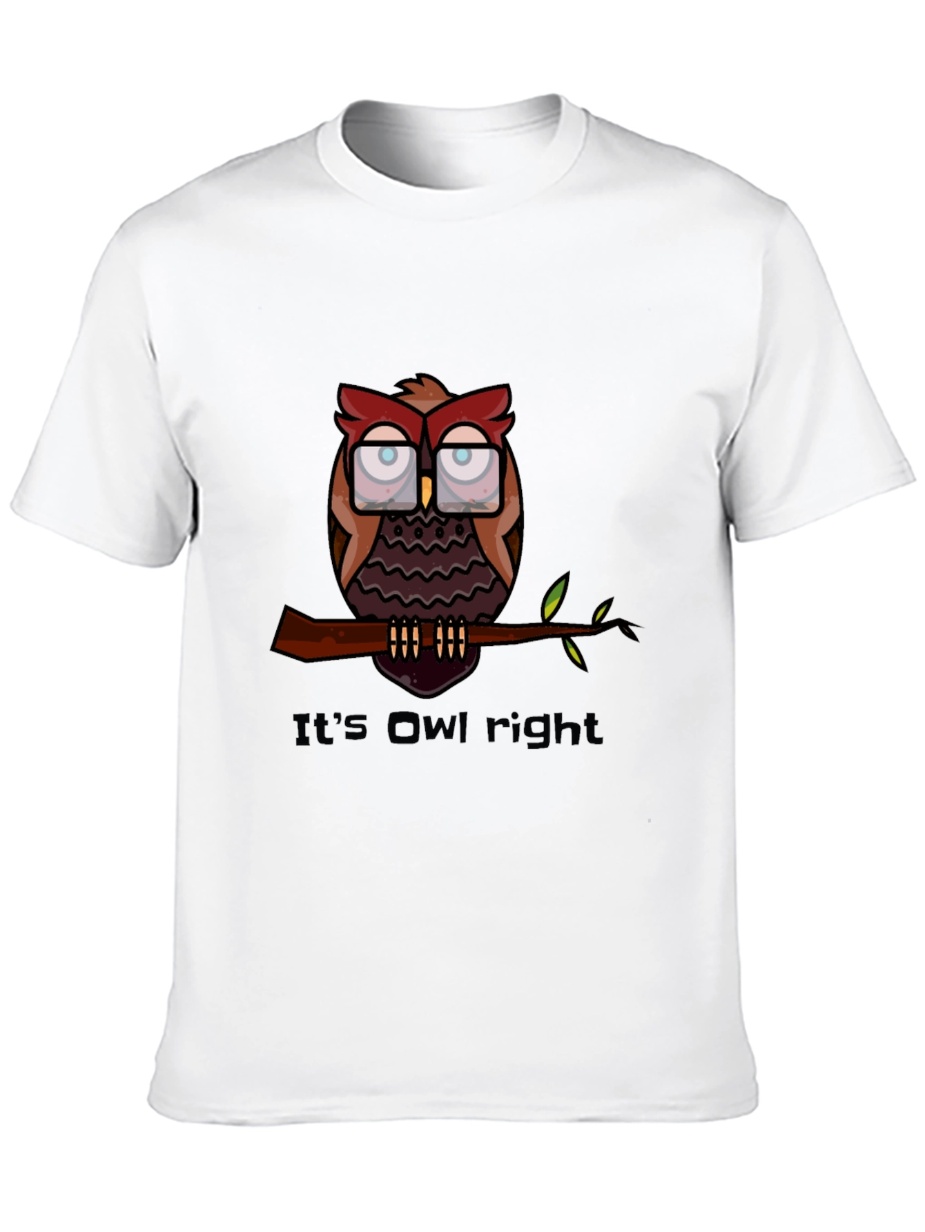 Its Owl Right T-Shirt - Funny Owl Graphic Tee