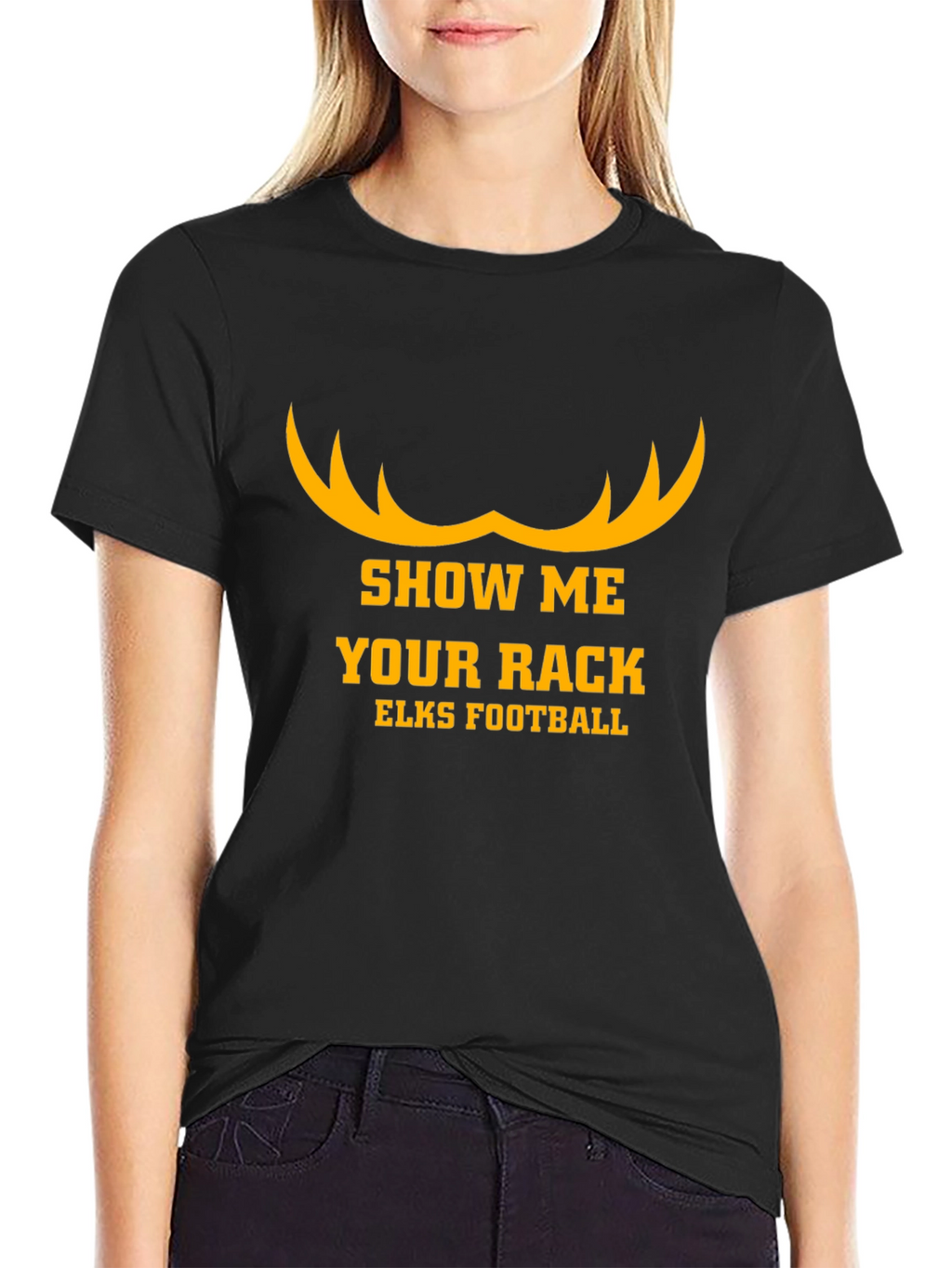 Show Me Your Rack Elks Football T-Shirt