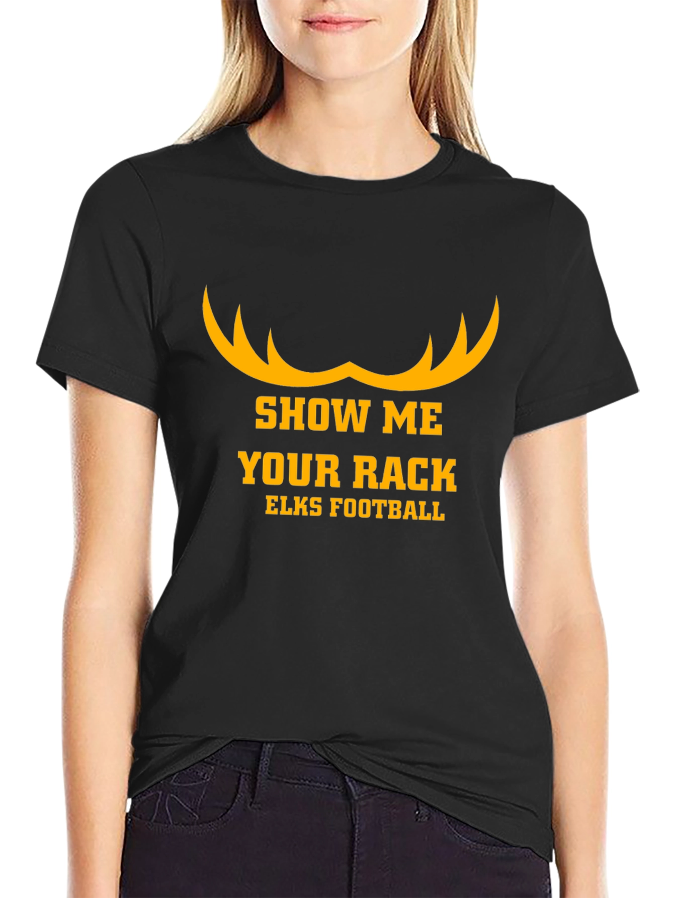 Show Me Your Rack Elks Football T-Shirt
