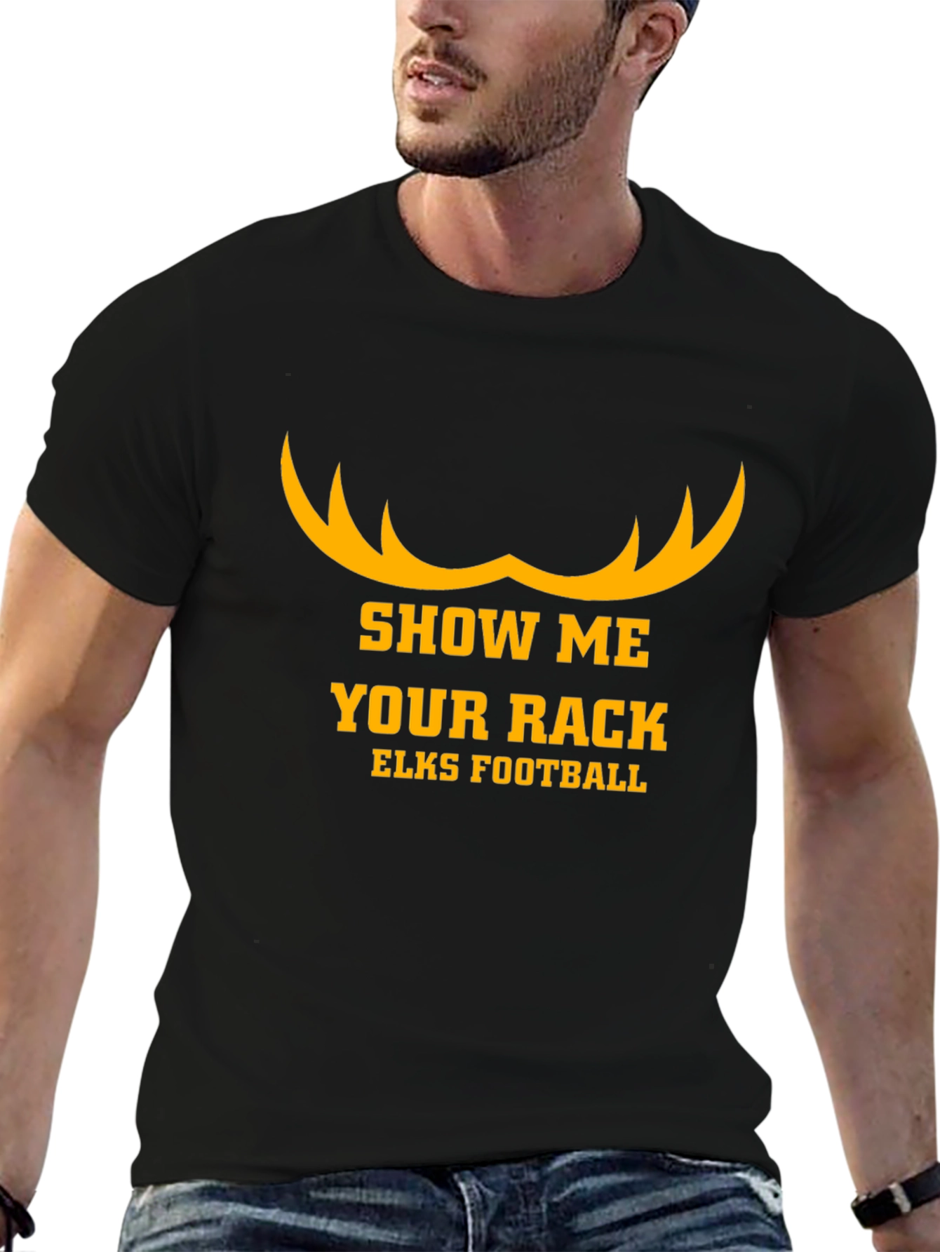 Show Me Your Rack Elks Football T-Shirt
