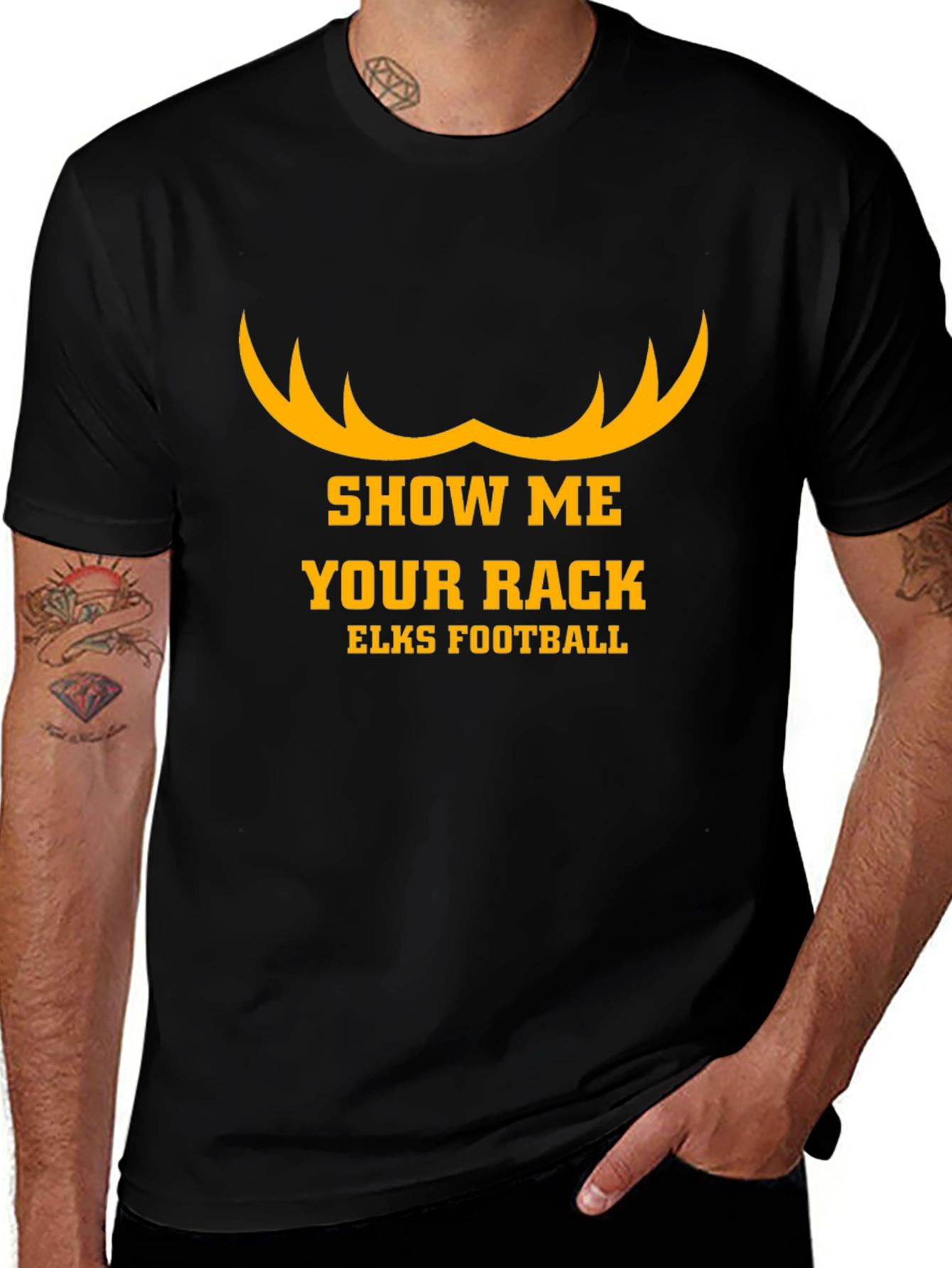 Show Me Your Rack Elks Football T-Shirt