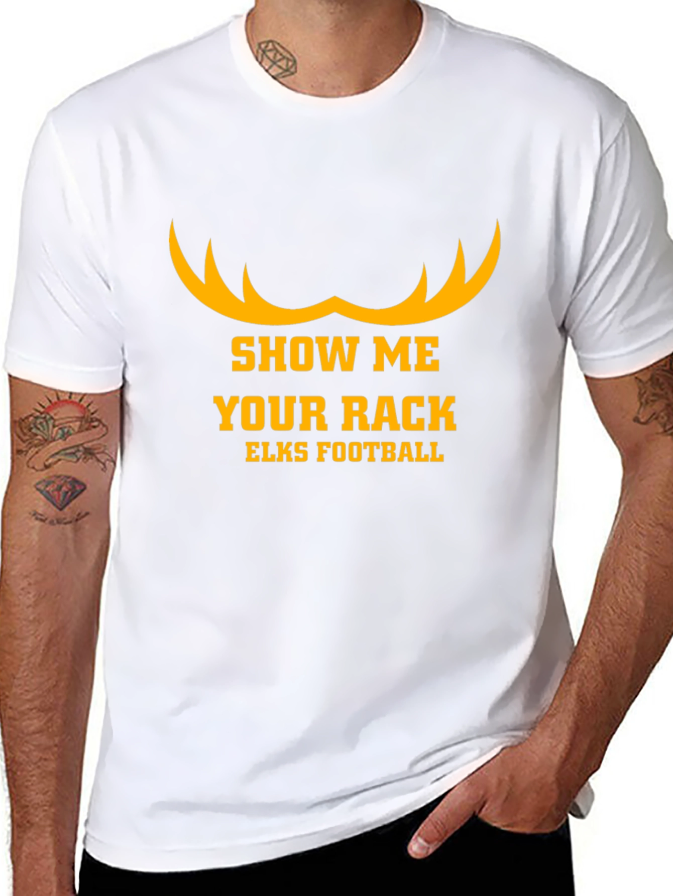 Show Me Your Rack Elks Football T-Shirt