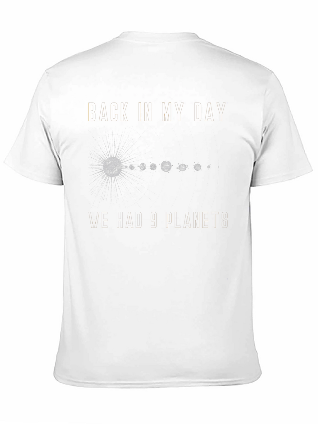 Retro 9 Planets Graphic Tee - Space Nostalgia Shirt