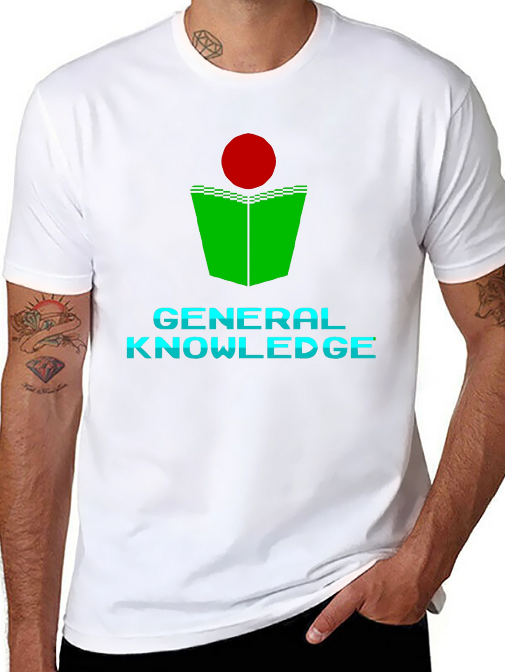 General Knowledge T-Shirt - Green Book Red Dot