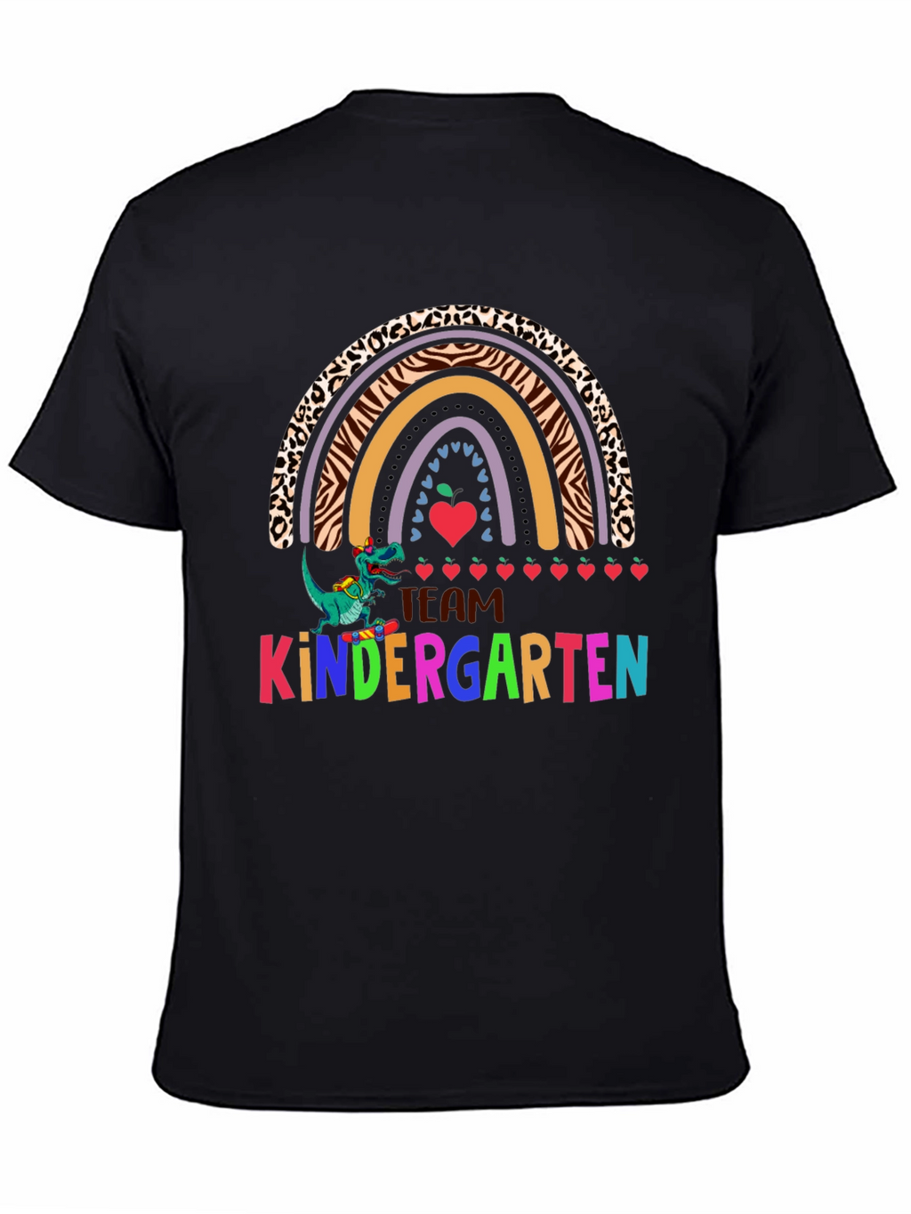 Team Kindergarten Dinosaur Rainbow Teacher T-Shirt