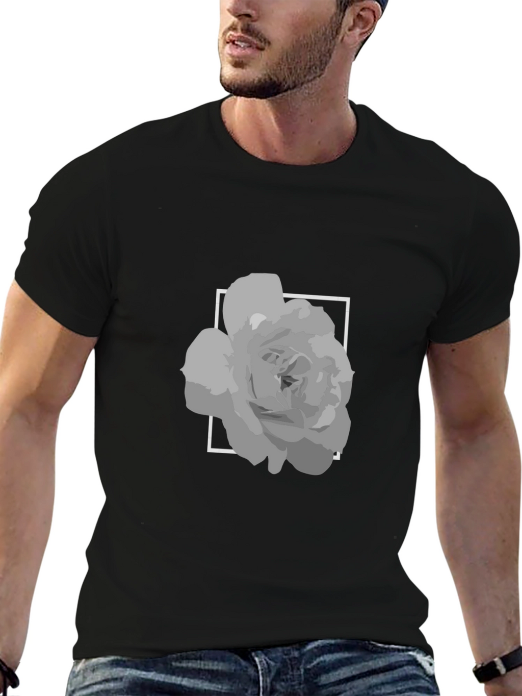 Rose in Square Graphic Tee