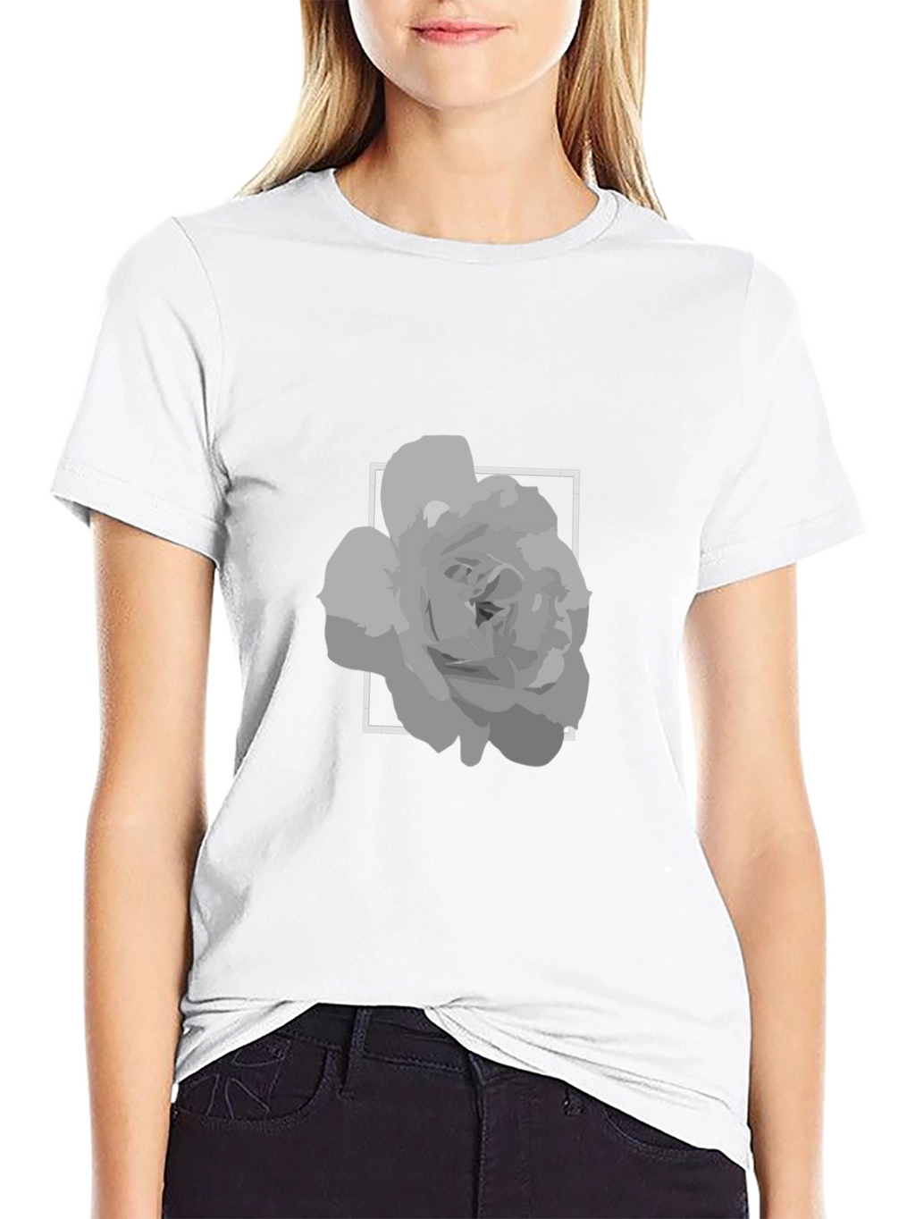 Rose in Square Graphic Tee