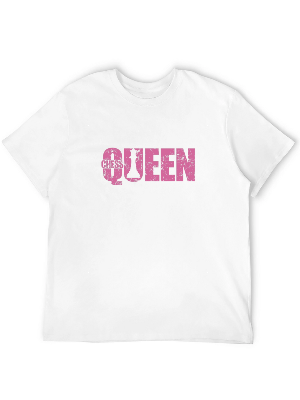 Chess Queen Graphic Tee - Pink Print Black Shirt