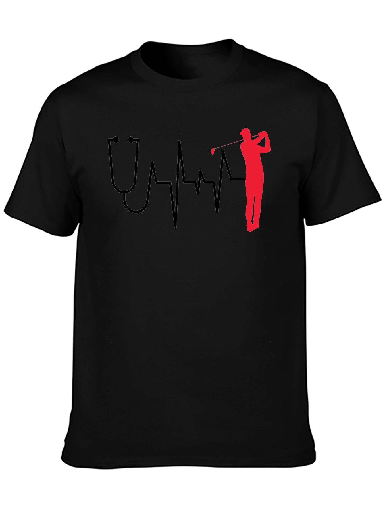 Doctor Golfer Heartbeat Graphic Tee