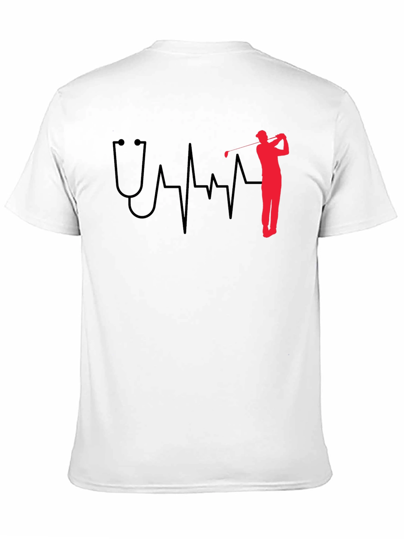 Doctor Golfer Heartbeat Graphic Tee