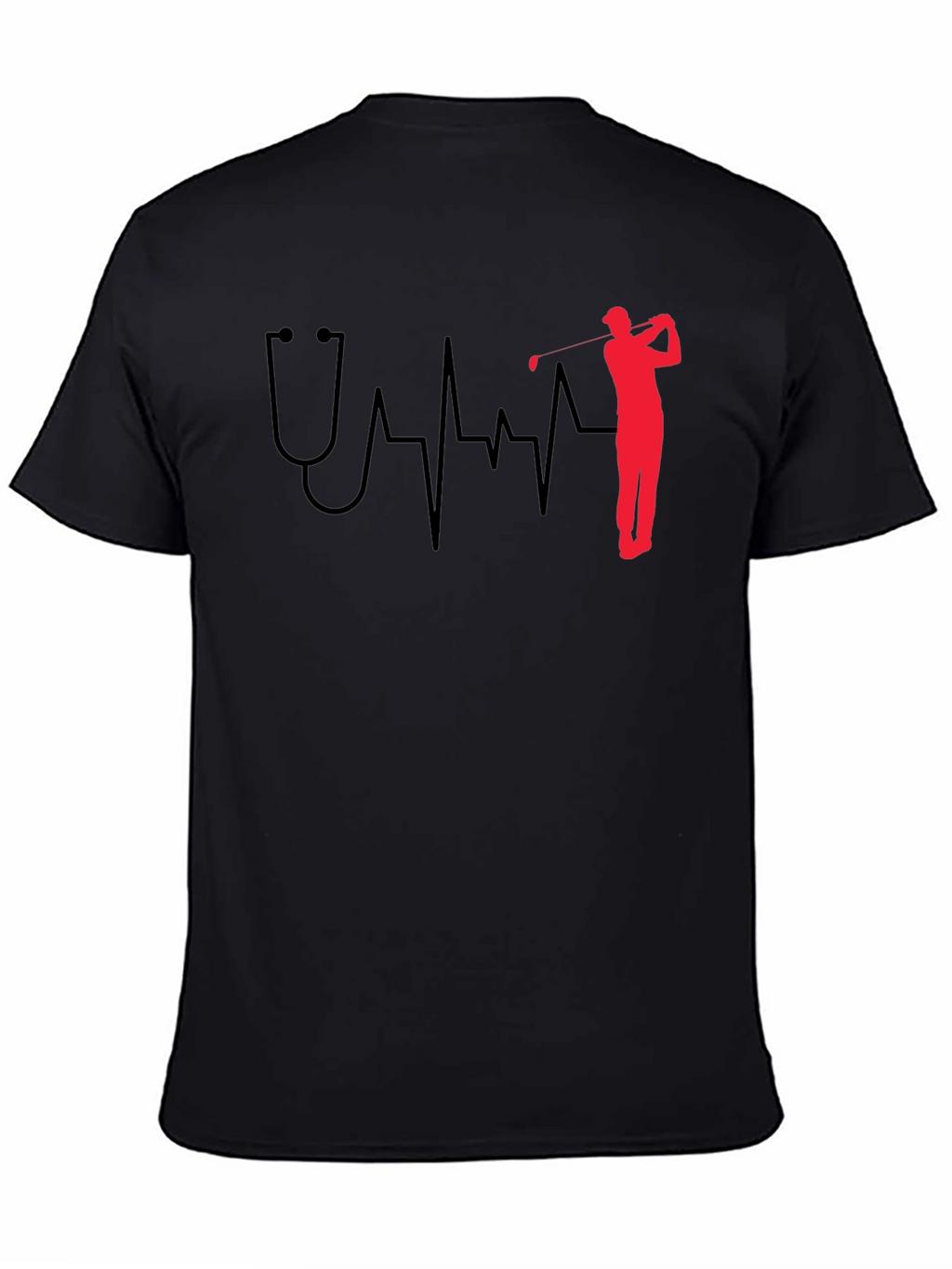 Doctor Golfer Heartbeat Graphic Tee