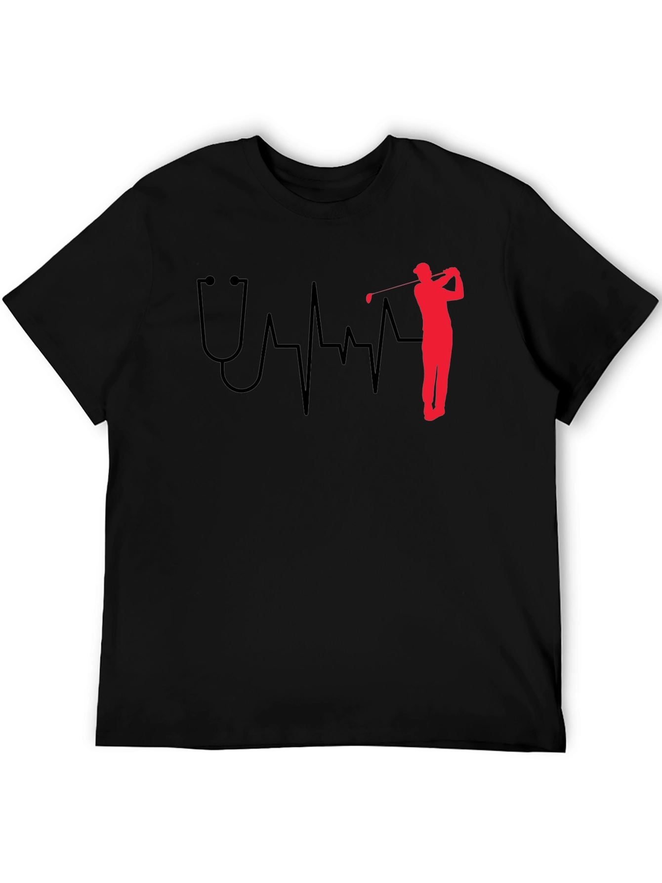 Doctor Golfer Heartbeat Graphic Tee