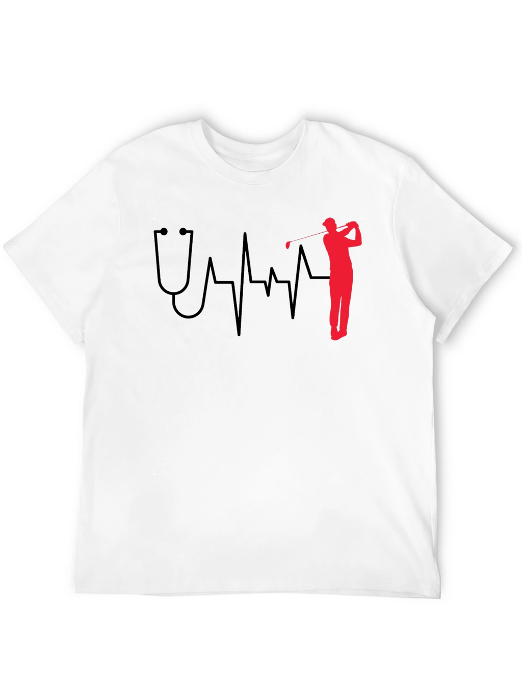 Doctor Golfer Heartbeat Graphic Tee