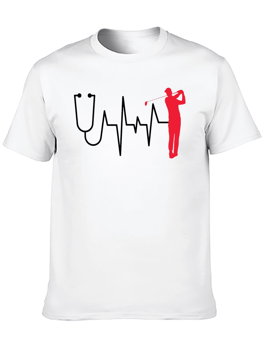 Doctor Golfer Heartbeat Graphic Tee