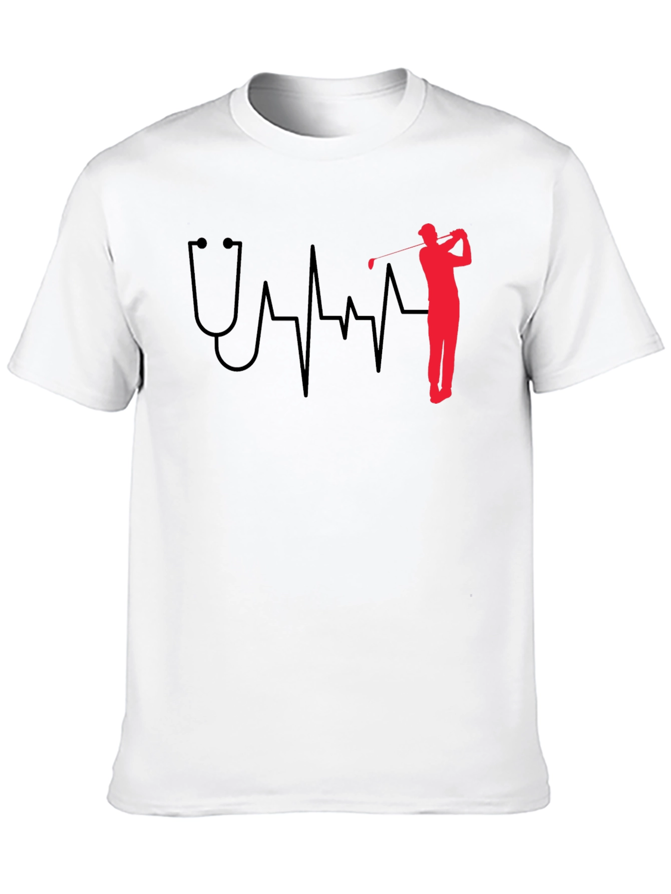 Doctor Golfer Heartbeat Graphic Tee