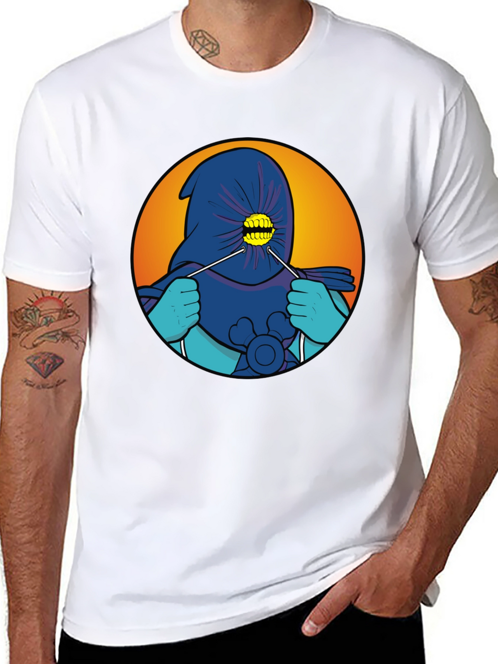 Cartoonish Hooded Character T-Shirt
