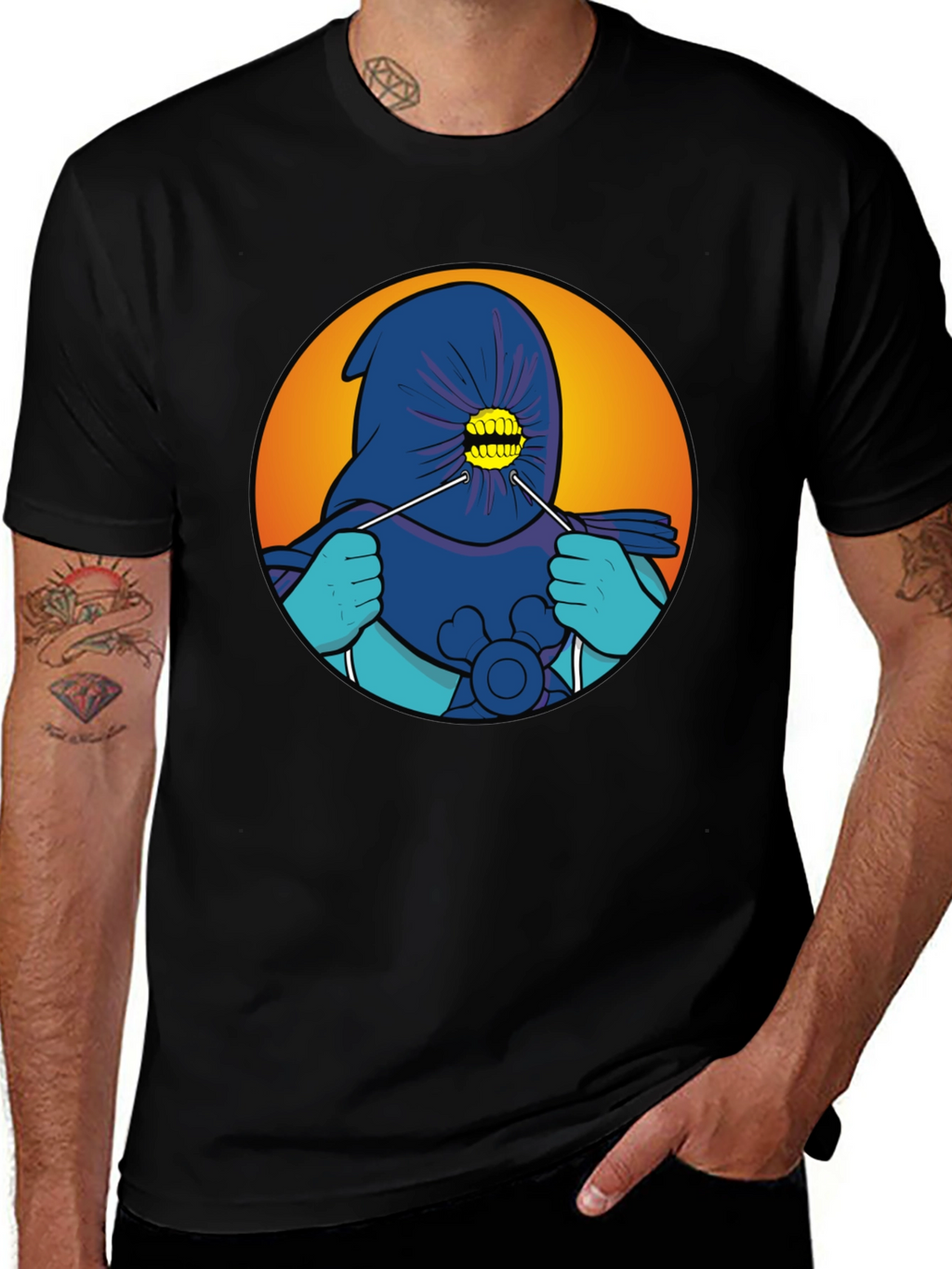Cartoonish Hooded Character T-Shirt