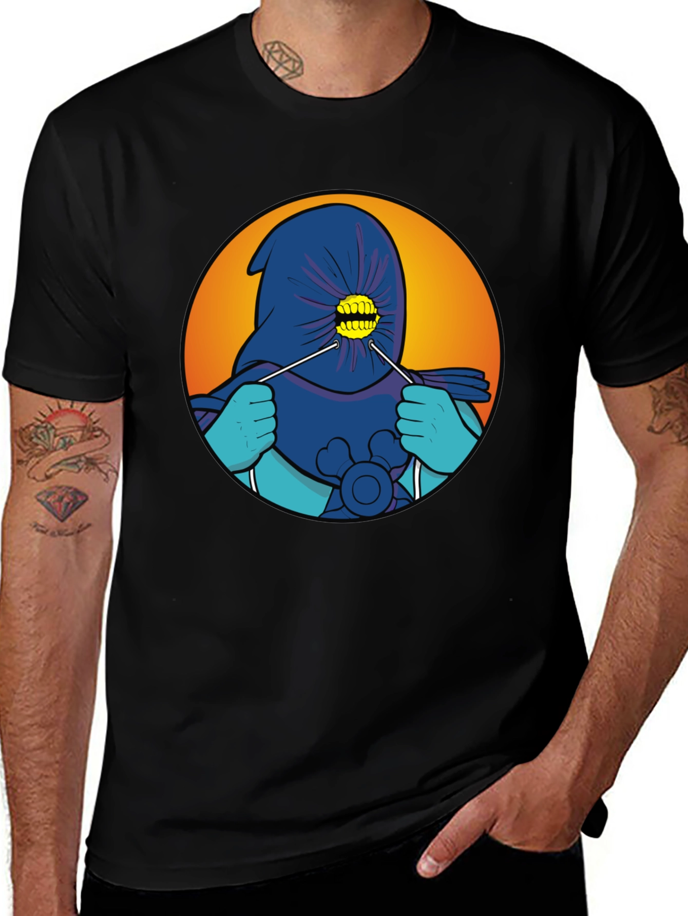 Cartoonish Hooded Character T-Shirt