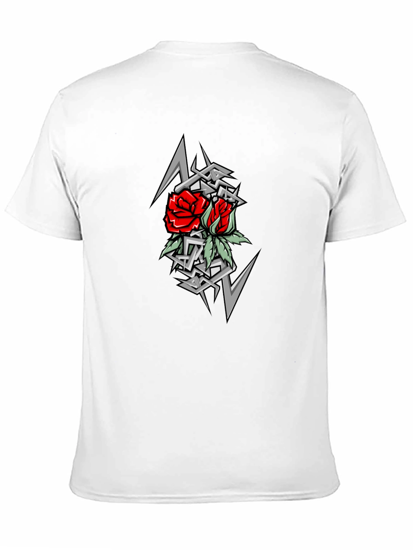 Rose Tattoo Graphic T-Shirt - Black