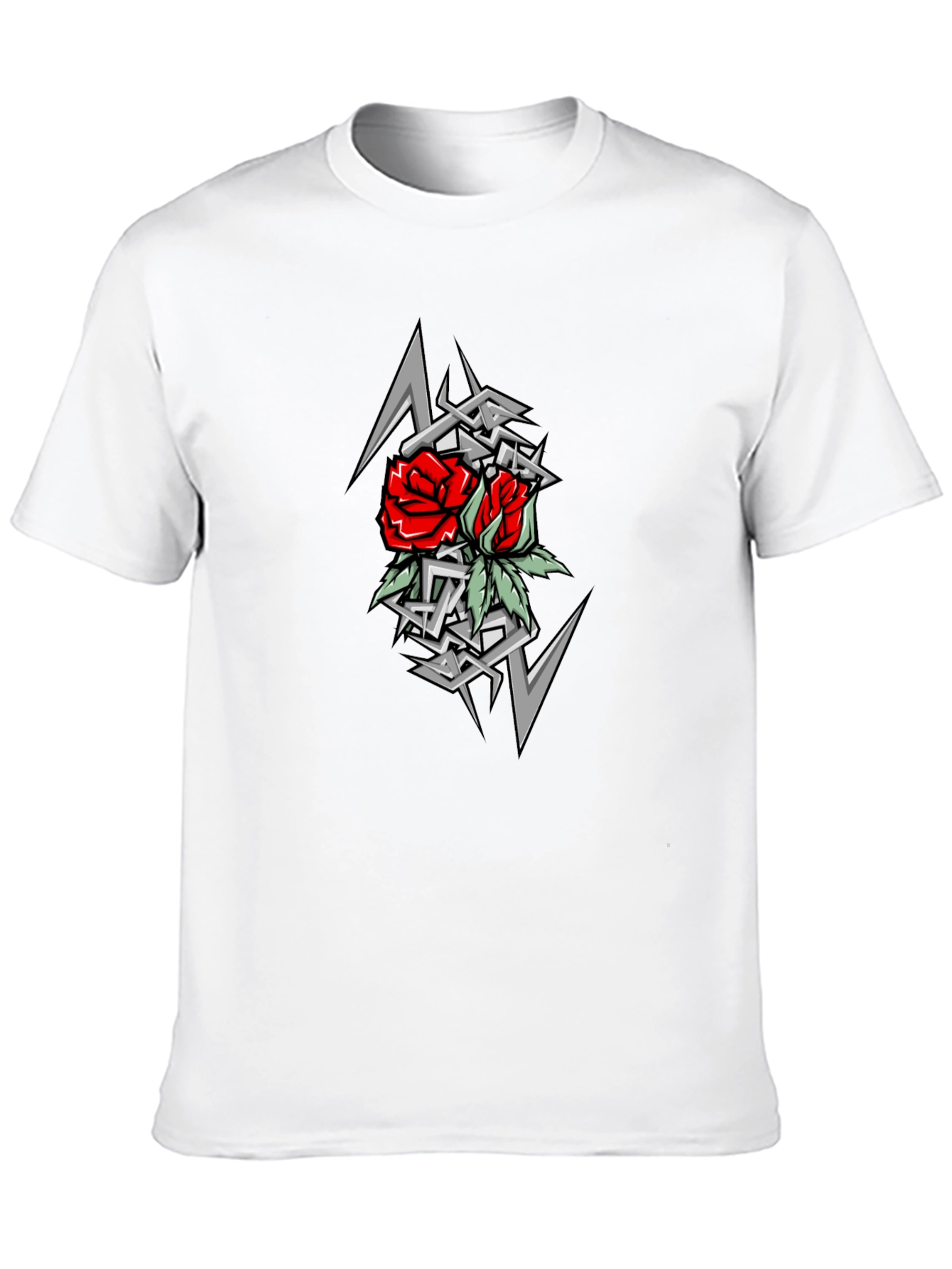 Rose Tattoo Graphic T-Shirt - Black