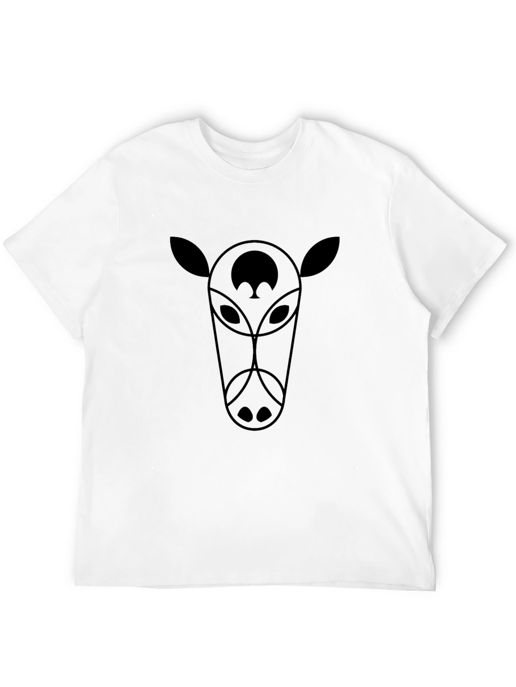 Geometric Animal Tee - Modern Black Graphic T-Shirt