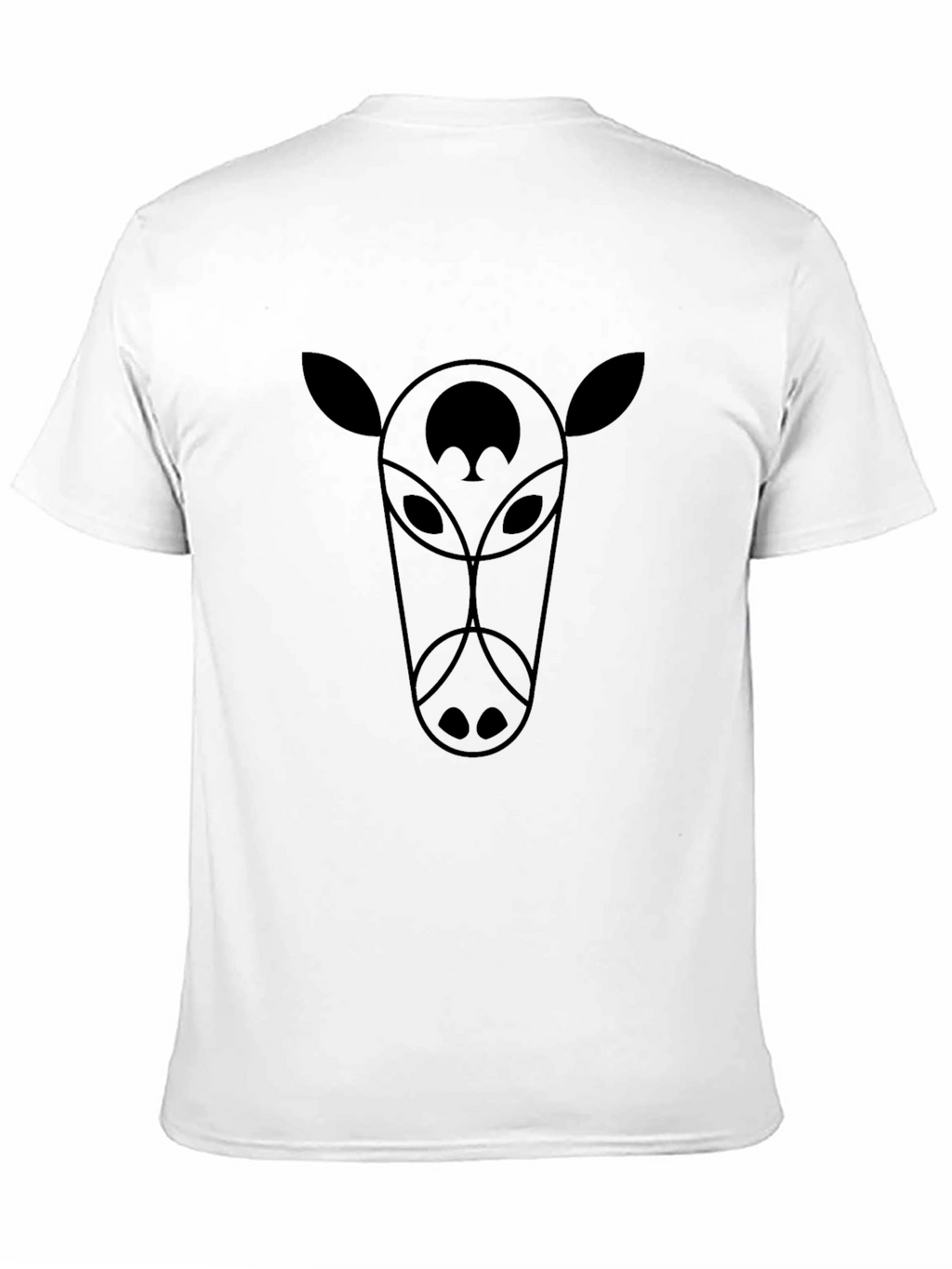 Geometric Animal Tee - Modern Black Graphic T-Shirt