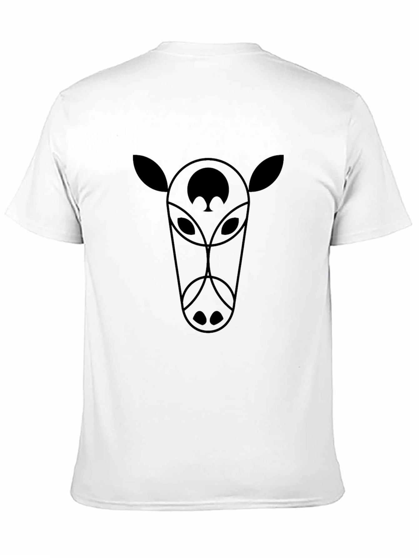 Geometric Animal Tee - Modern Black Graphic T-Shirt