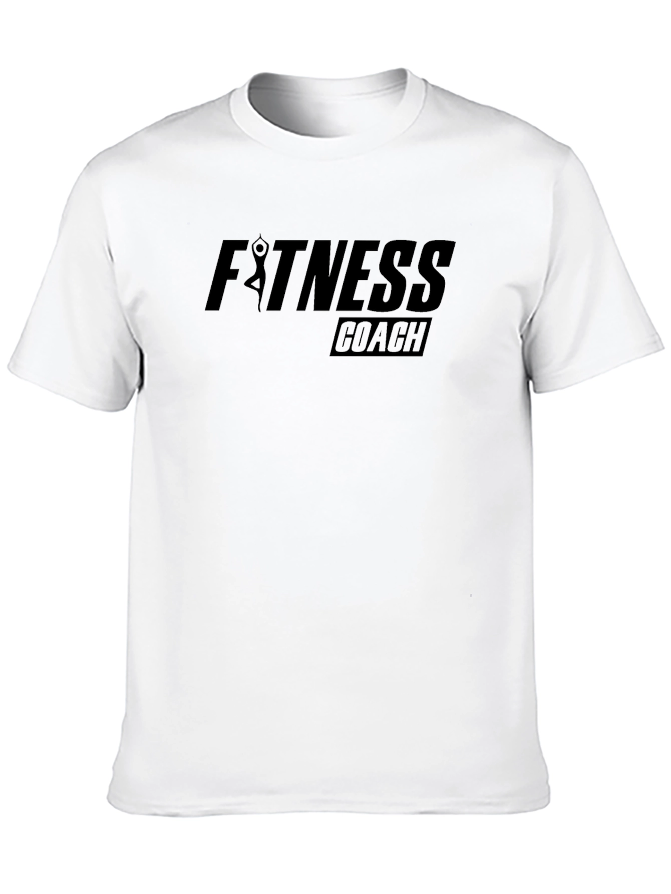 Fitness Coach Graphic Tee - Premium Black T-Shirt