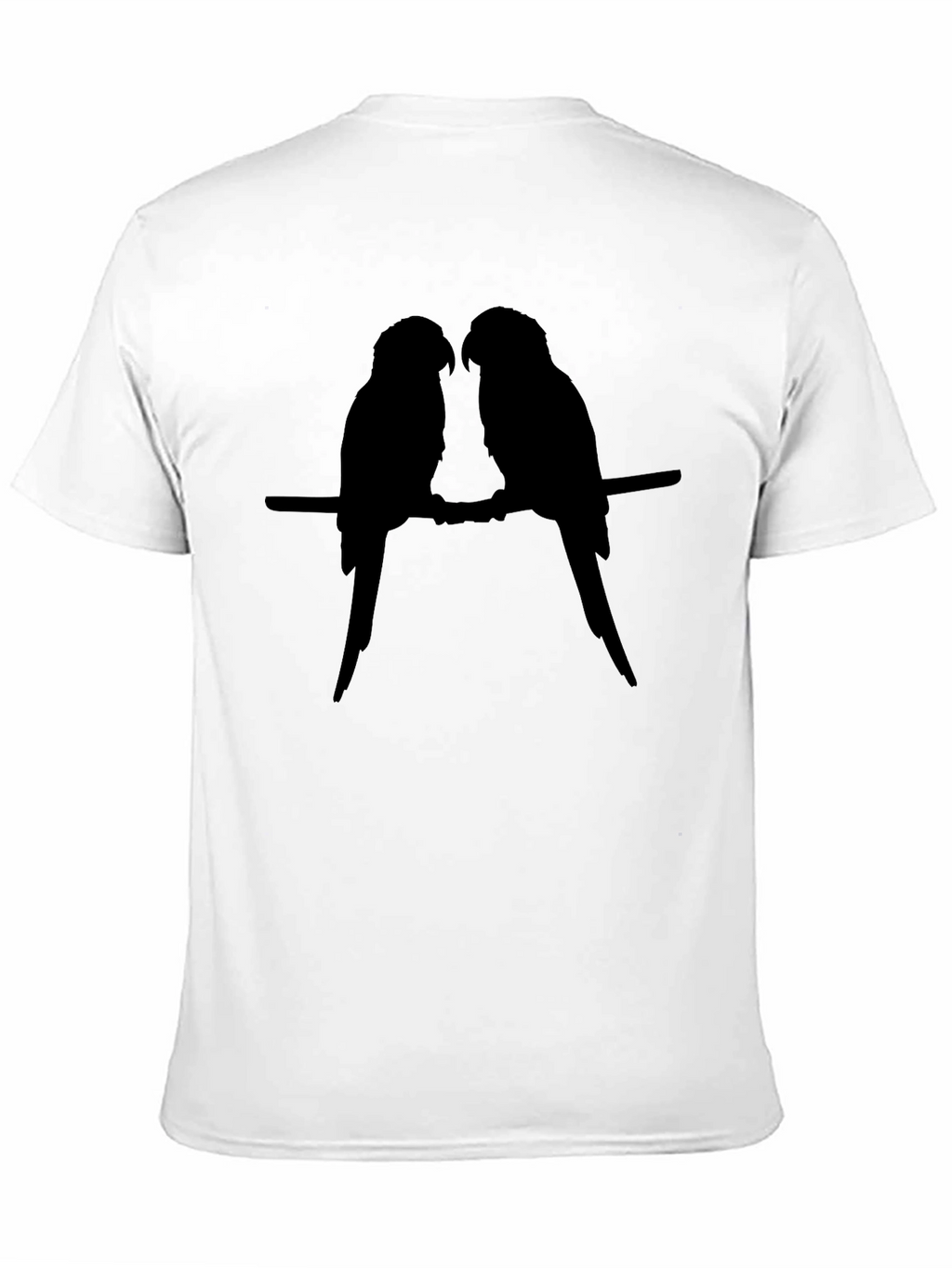 Silhouette Parrots Black T-Shirt