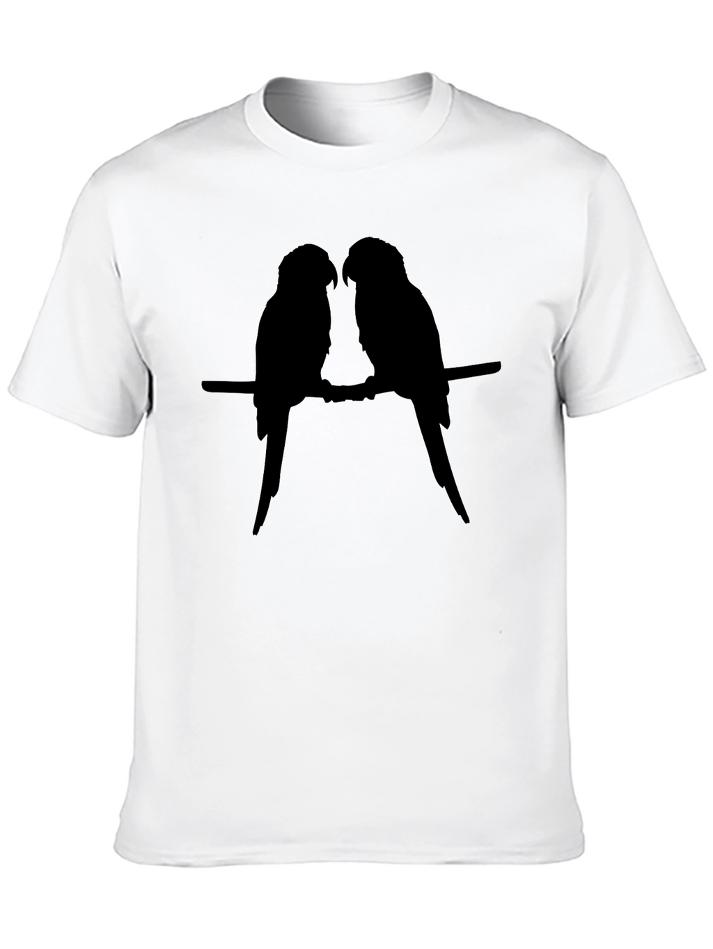 Silhouette Parrots Black T-Shirt