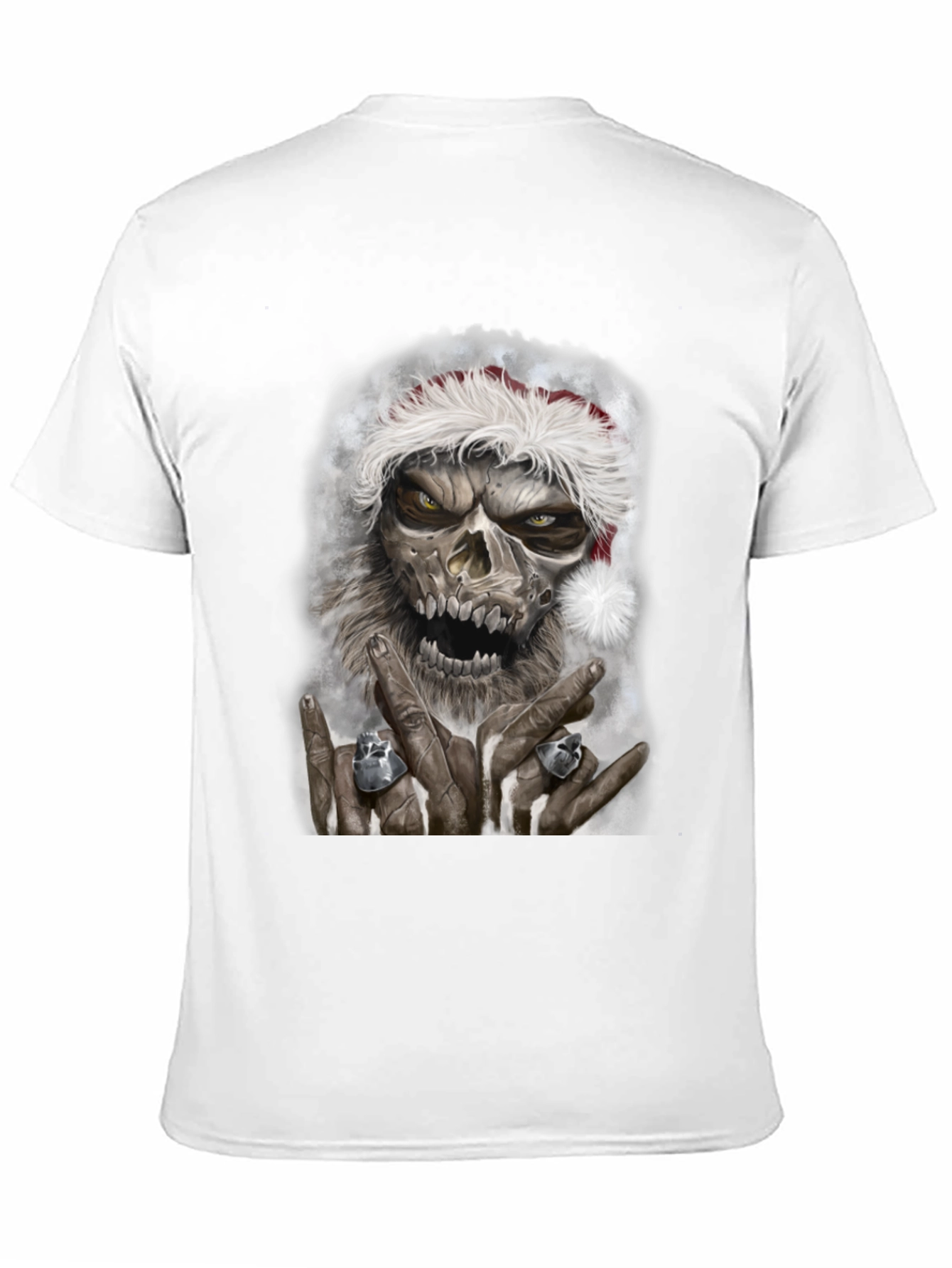 Zombie Santa Graphic Tee - Rock On Christmas T-Shirt