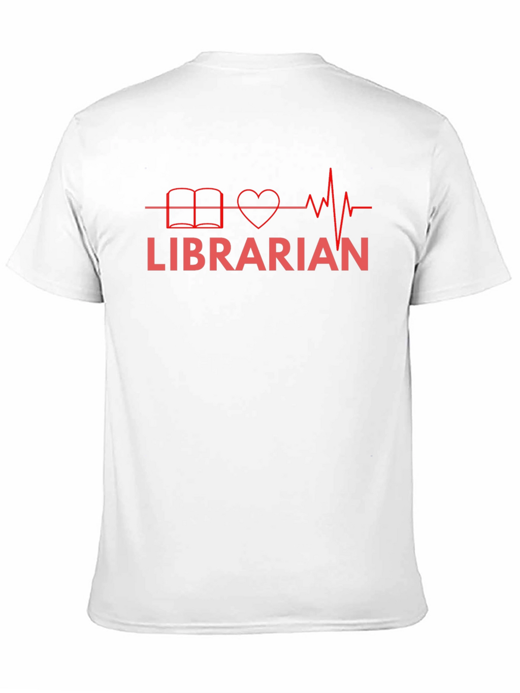 Librarian Heartbeat T-Shirt - Book Lover Graphic Tee
