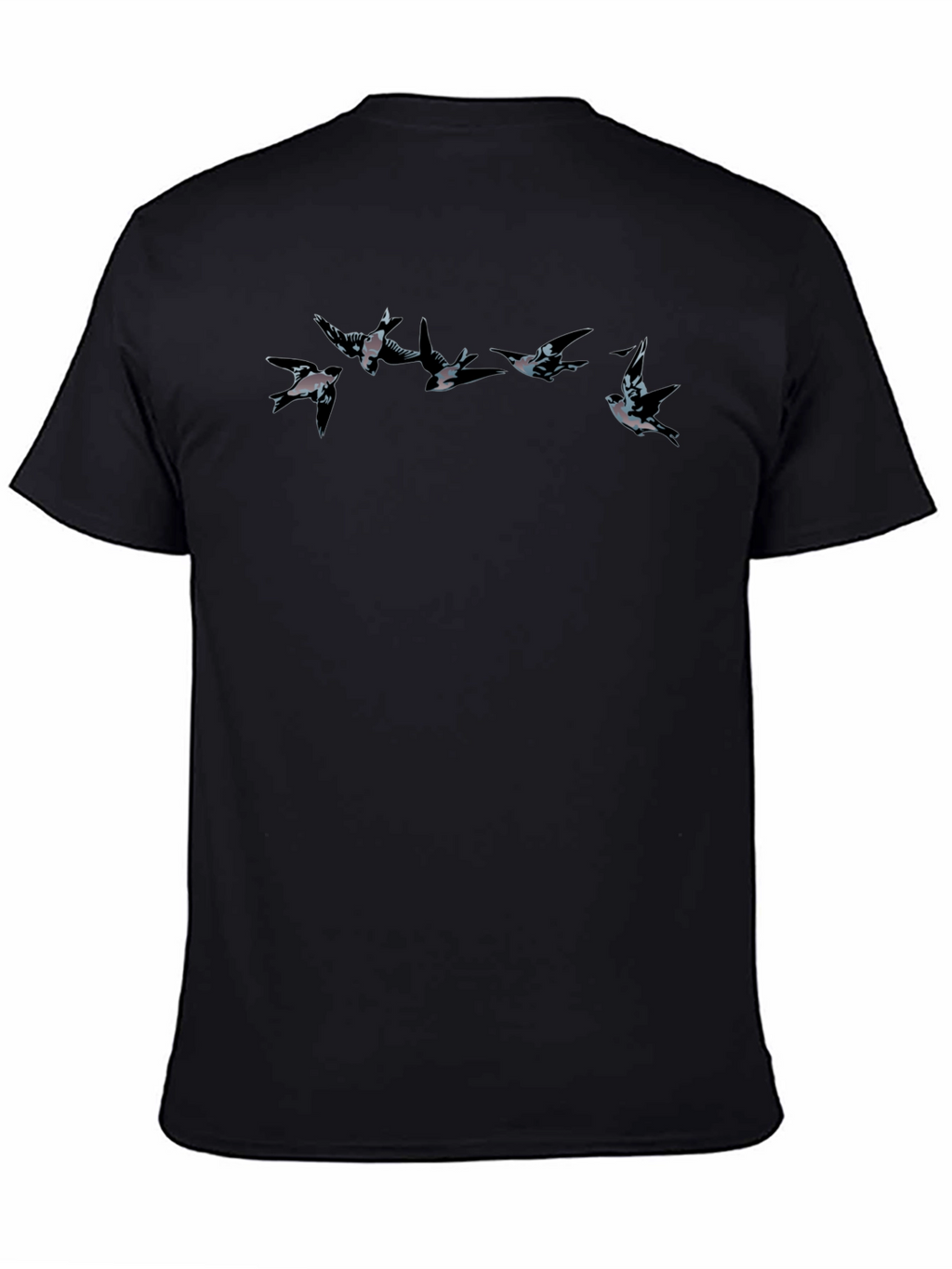 Swallow Birds Graphic Tee - Mens Black T-Shirt