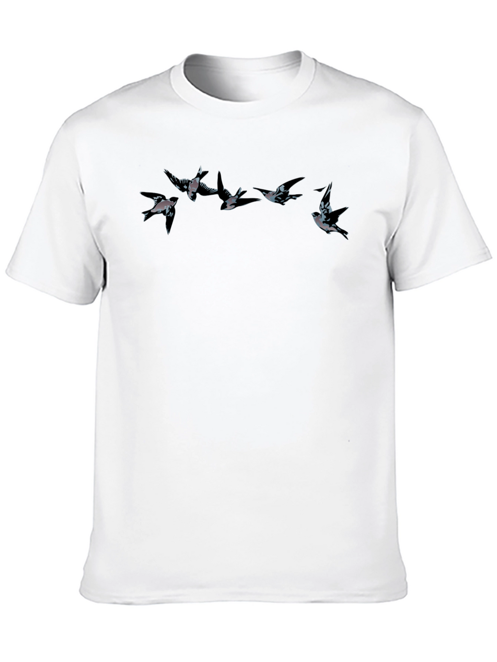 Swallow Birds Graphic Tee - Mens Black T-Shirt