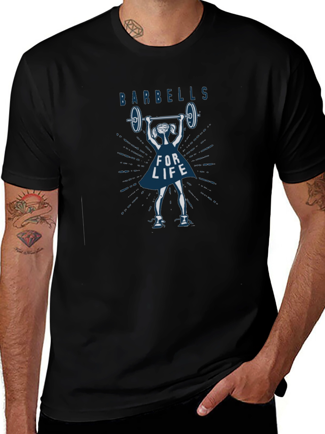 Barbells For Life Graphic Tee - Black