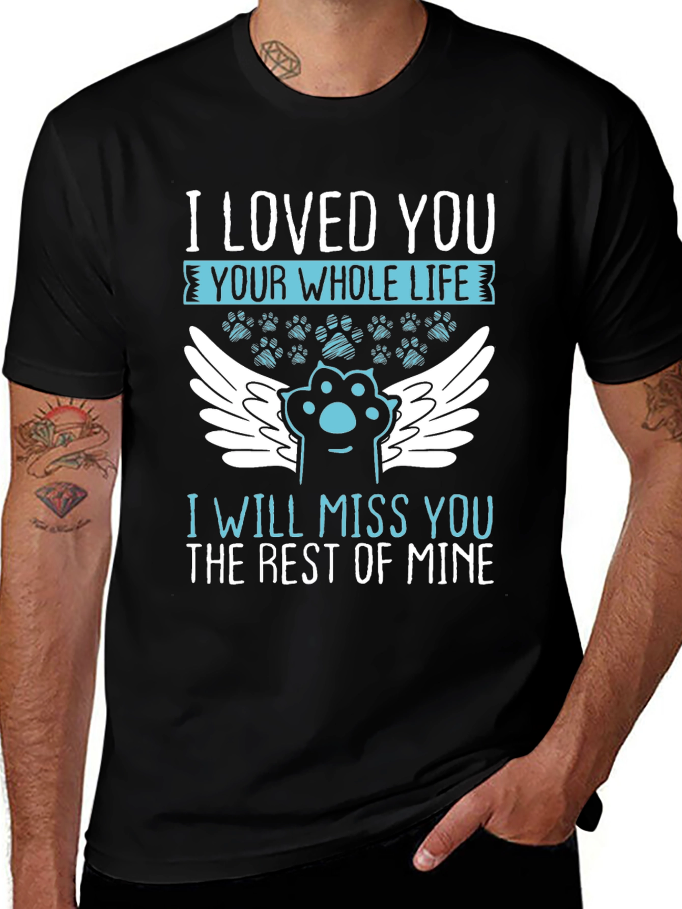 Pet Loss Memorial T-Shirt - Loved You Whole Life