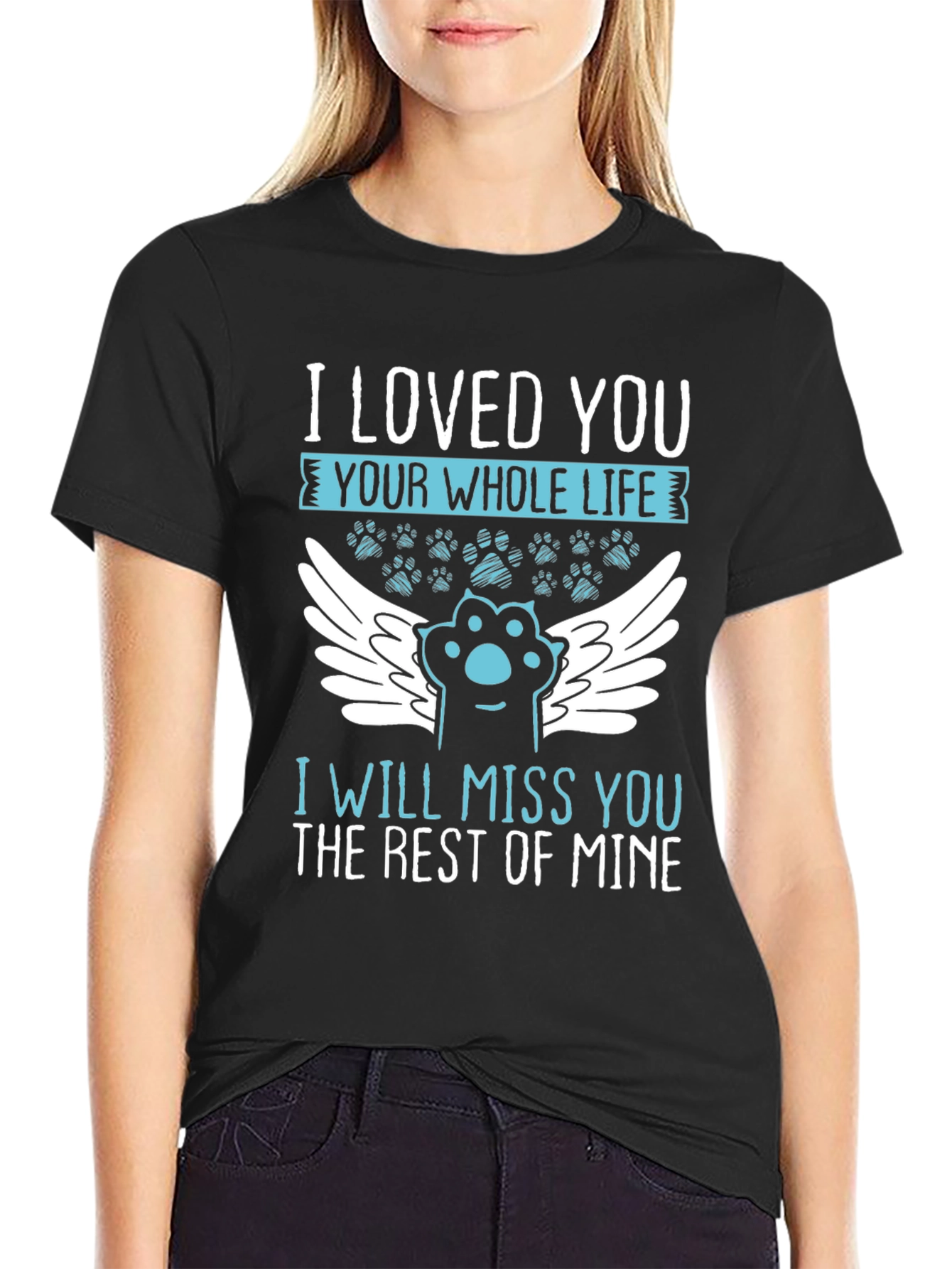 Pet Loss Memorial T-Shirt - Loved You Whole Life