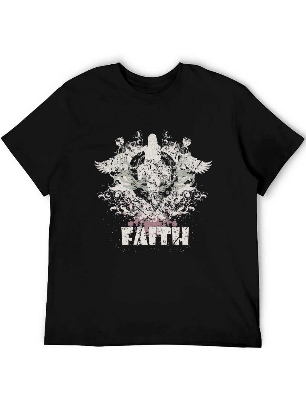 Faith Graphic Print Black T-Shirt