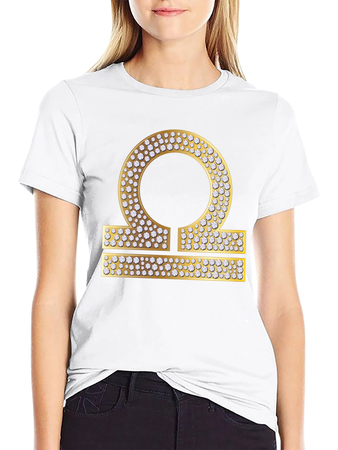 Libra Zodiac Diamond Graphic Tee