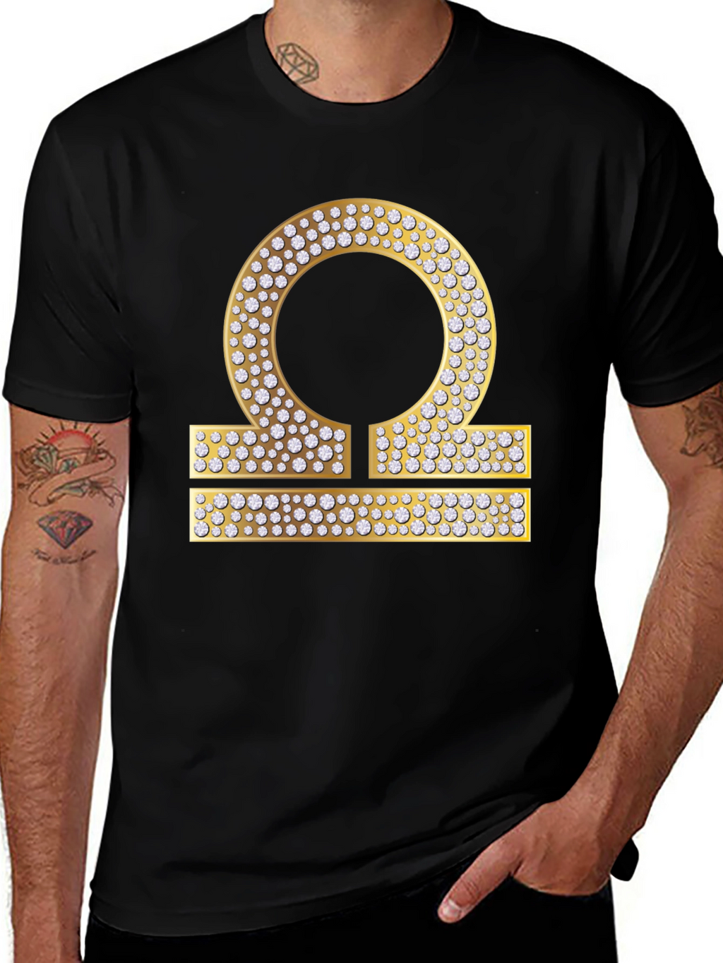 Libra Zodiac Diamond Graphic Tee