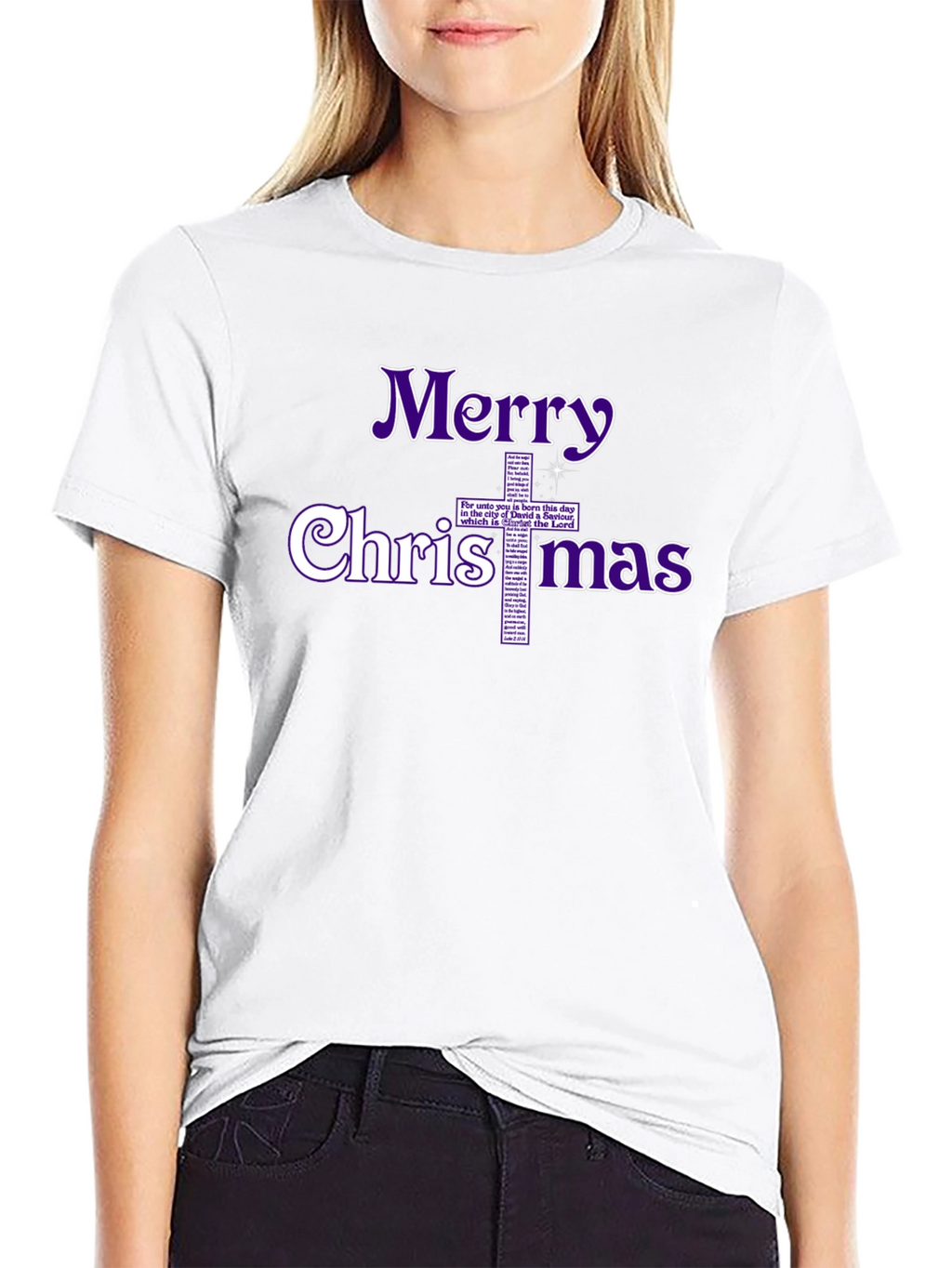 Religious Merry Christmas T-Shirt - Christian Holiday Tee